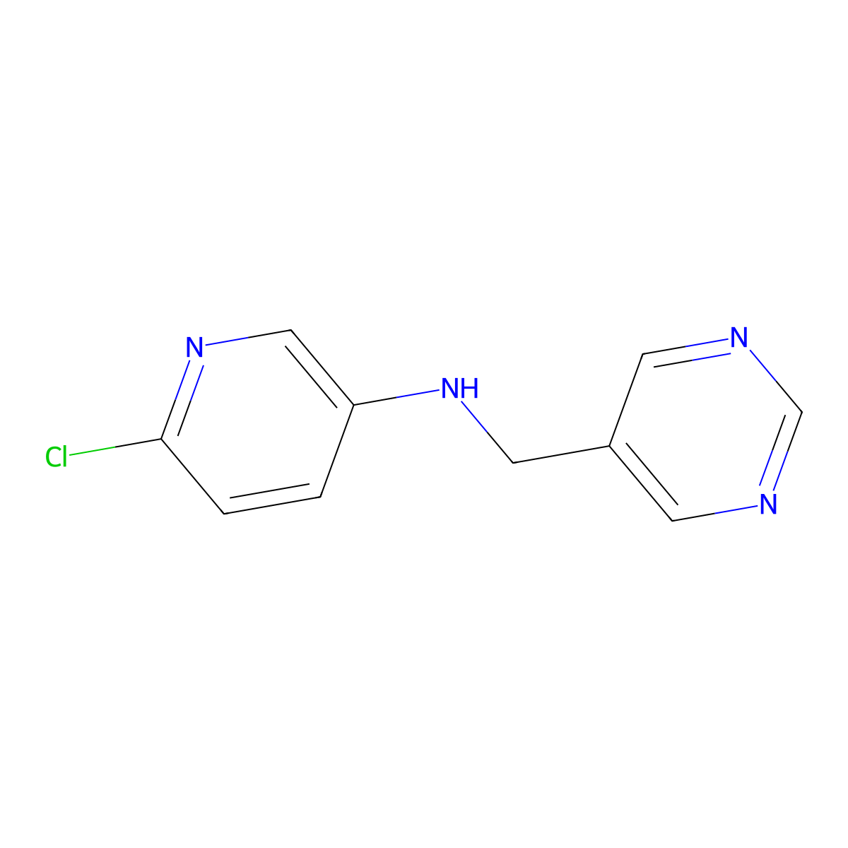 6-chloro-N-[(pyrimidin-5-yl)methyl]pyridin-3-amine molecular structure, CAS 1546544-68-6