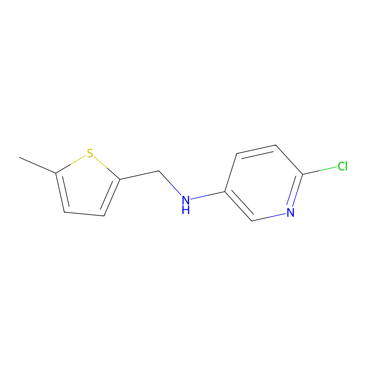 6-Chloro-N-[(5-methylthiophen-2-yl)methyl]pyridin-3-amine molecular structure, CAS 1546544-91-5