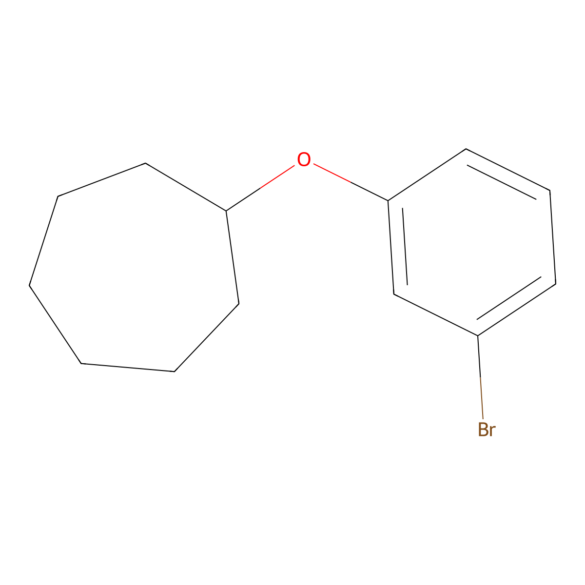 Cycloheptane, (3-bromophenoxy)- molecular structure, CAS 1546551-12-5