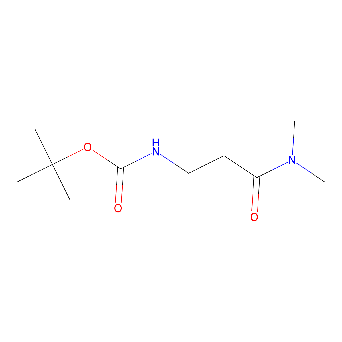 Tert-butyl N-[2-(dimethylcarbamoyl)ethyl]carbamate molecular structure, CAS 154656-93-6