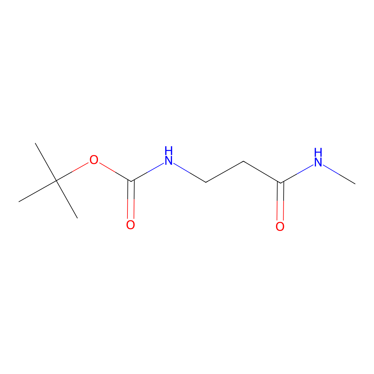 tert-Butyl (3-(methylamino)-3-oxopropyl)carbamate molecular structure, CAS 154656-94-7