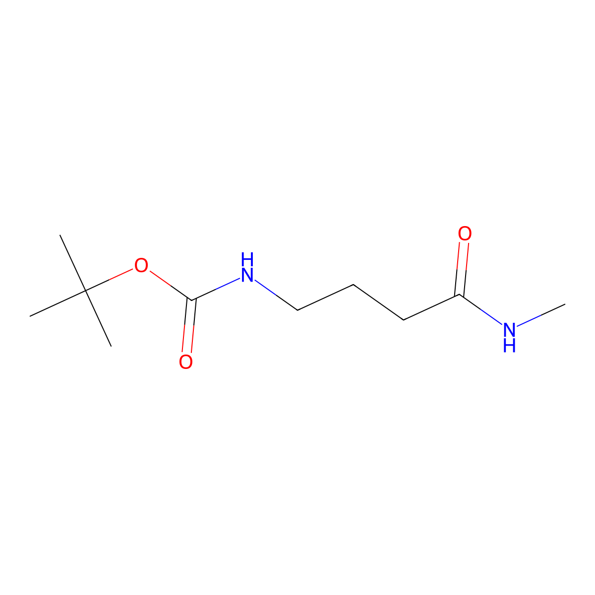 tert-Butyl N-[3-(methylcarbamoyl)propyl]carbamate molecular structure, CAS 154656-96-9