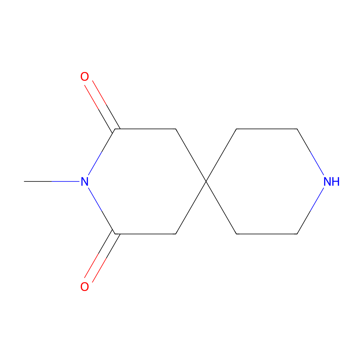 3-Methyl-3,9-diazaspiro[5.5]undecane-2,4-dione molecular structure, CAS 1546562-02-0