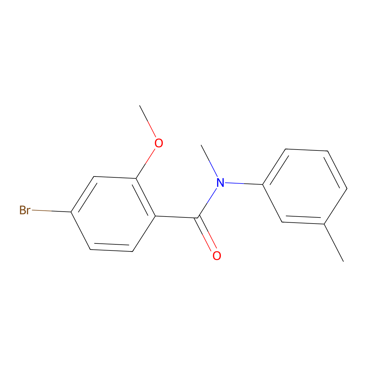 4-Bromo-2-methoxy-N-methyl-N-(3-methylphenyl)benzamide molecular structure, CAS 1546589-96-1
