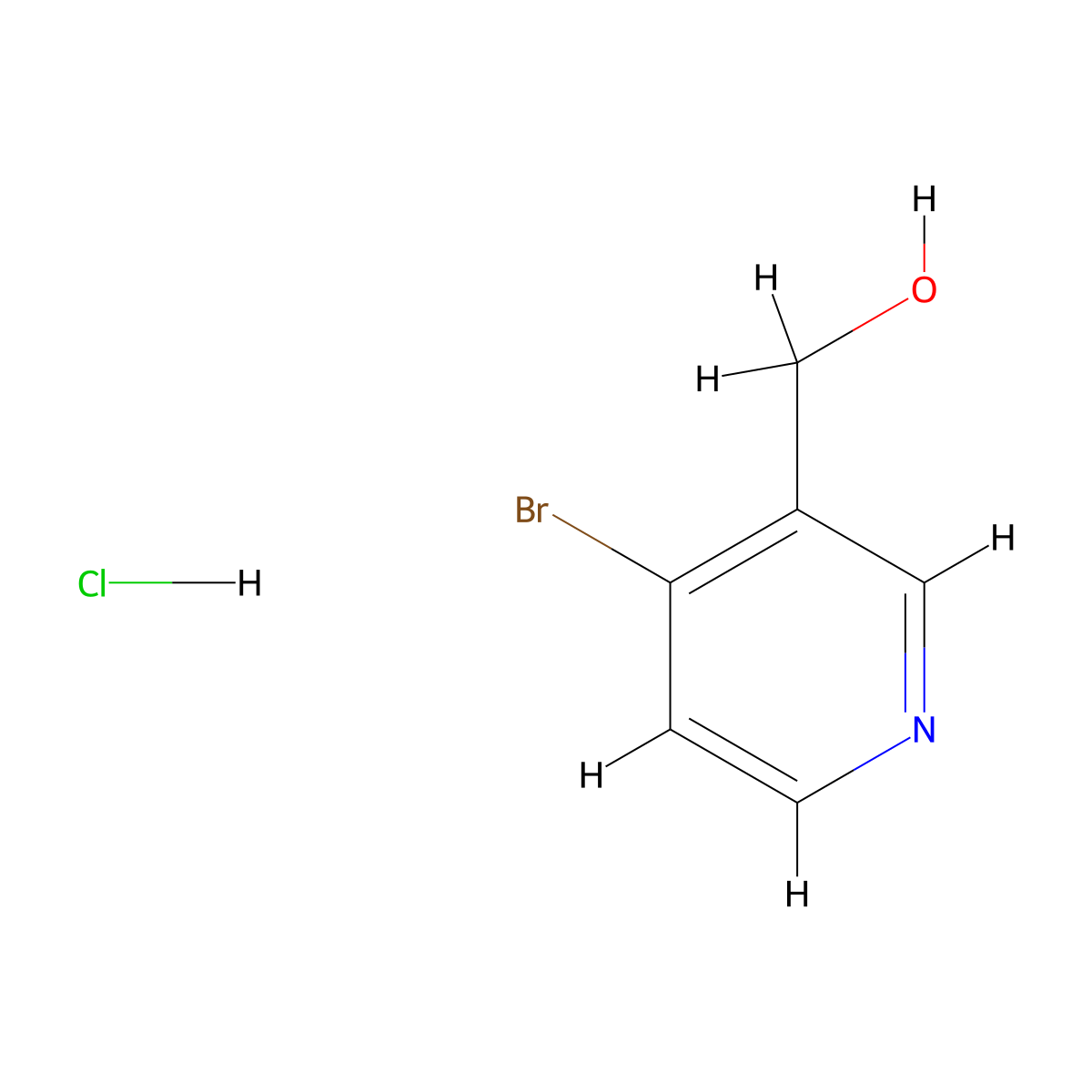 4-Bromo-3-pyridinemethanol hydrochloride molecular structure, CAS 1546624-18-3