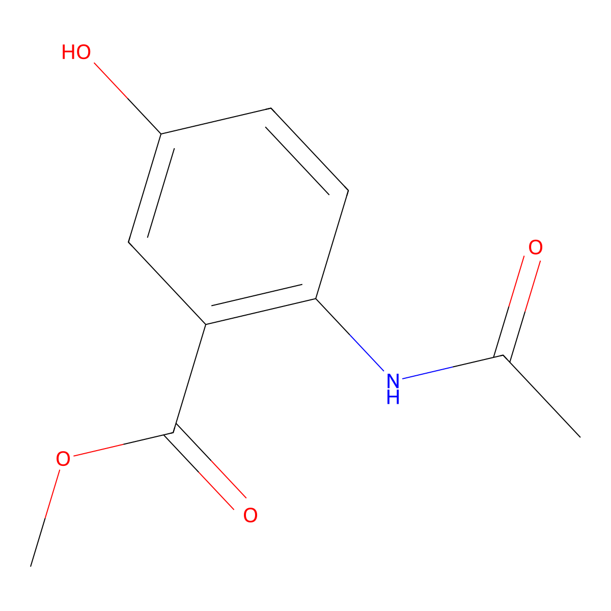 Methyl 2-acetamido-5-hydroxybenzoate molecular structure, CAS 154664-44-5