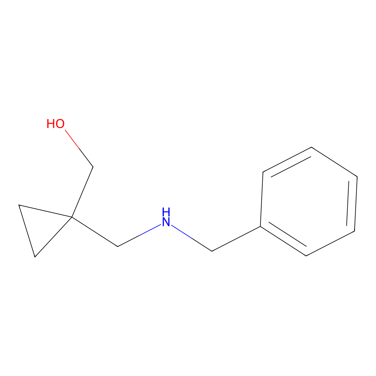 (1-((Benzylamino)methyl)cyclopropyl)methanol molecular structure, CAS 1546642-62-9