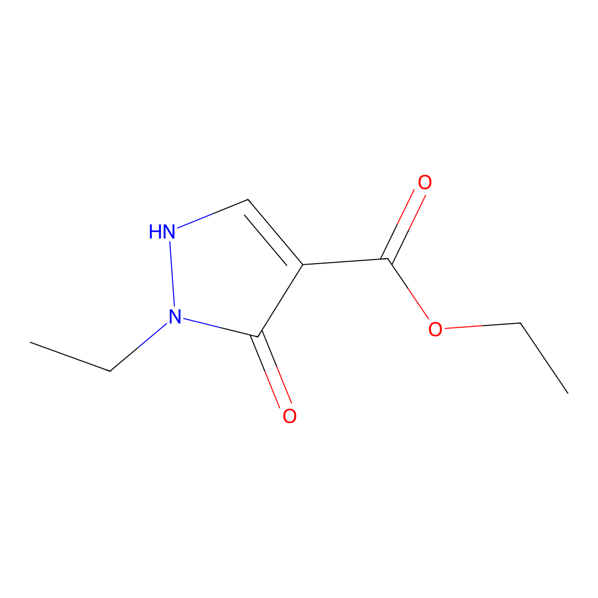 ethyl 1-ethyl-5-hydroxy-1H-pyrazole-4-carboxylate molecular structure, CAS 1546671-56-0