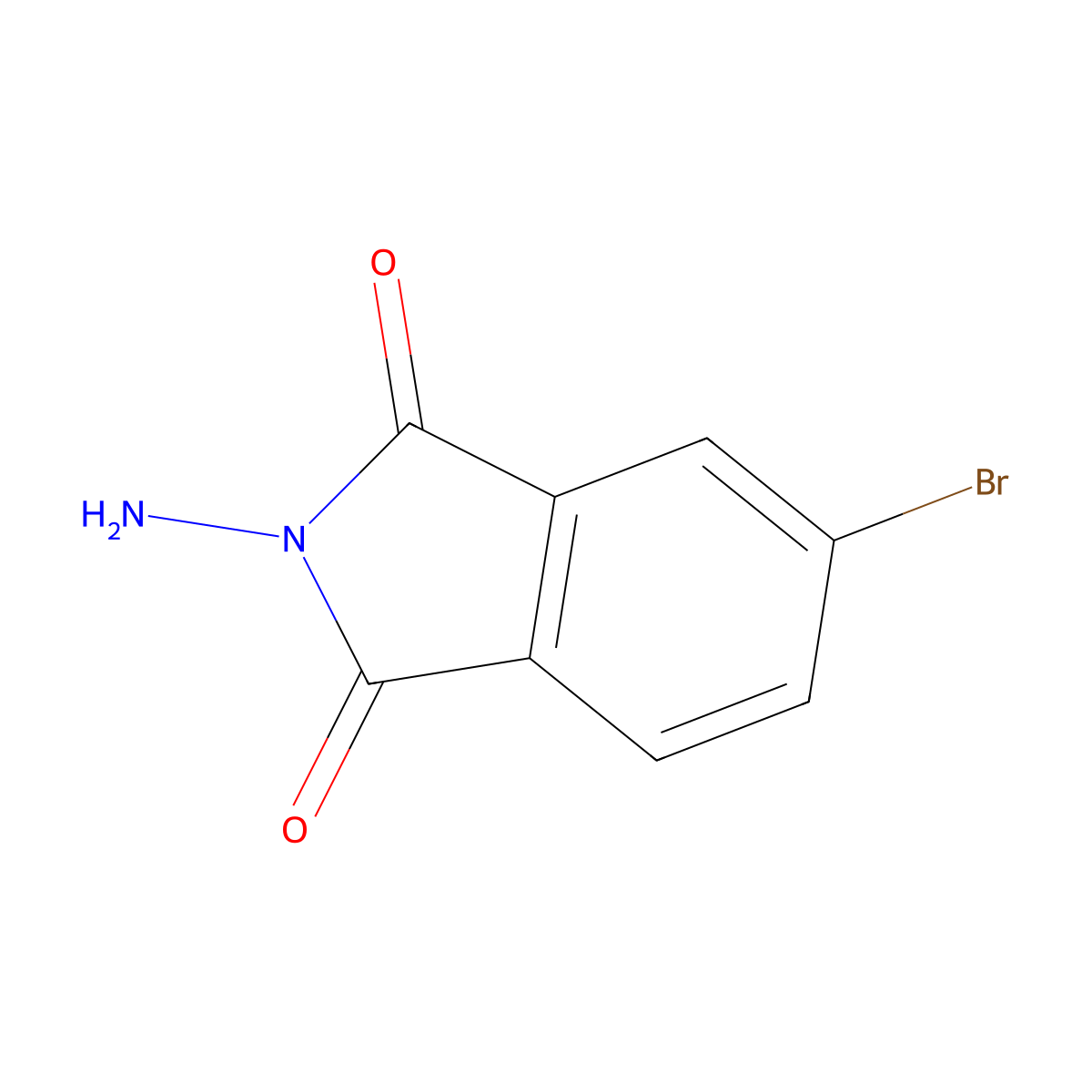 2-amino-5-bromo-2,3-dihydro-1H-isoindole-1,3-dione molecular structure, CAS 1546677-20-6
