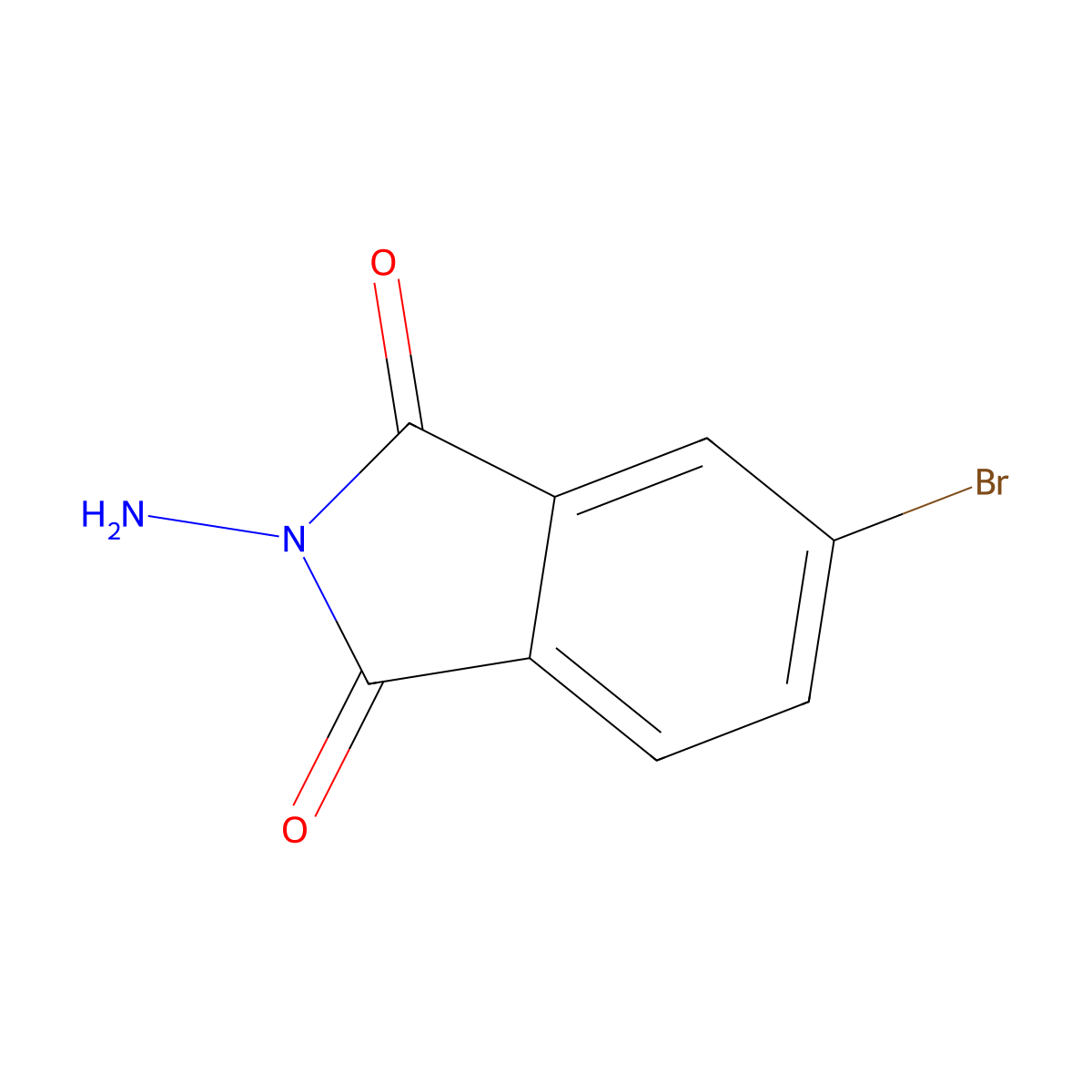 2-amino-5-bromo-2,3-dihydro-1H-isoindole-1,3-dione molecular structure, CAS 1546677-20-6