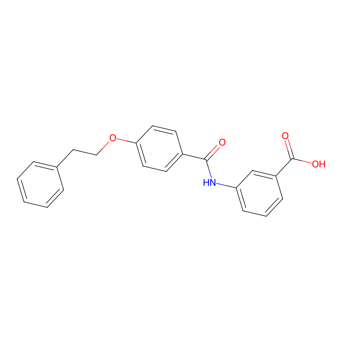 3-{[4-(2-Phenylethoxy)benzoyl]amino}benzoic acid molecular structure, CAS 1546683-48-0