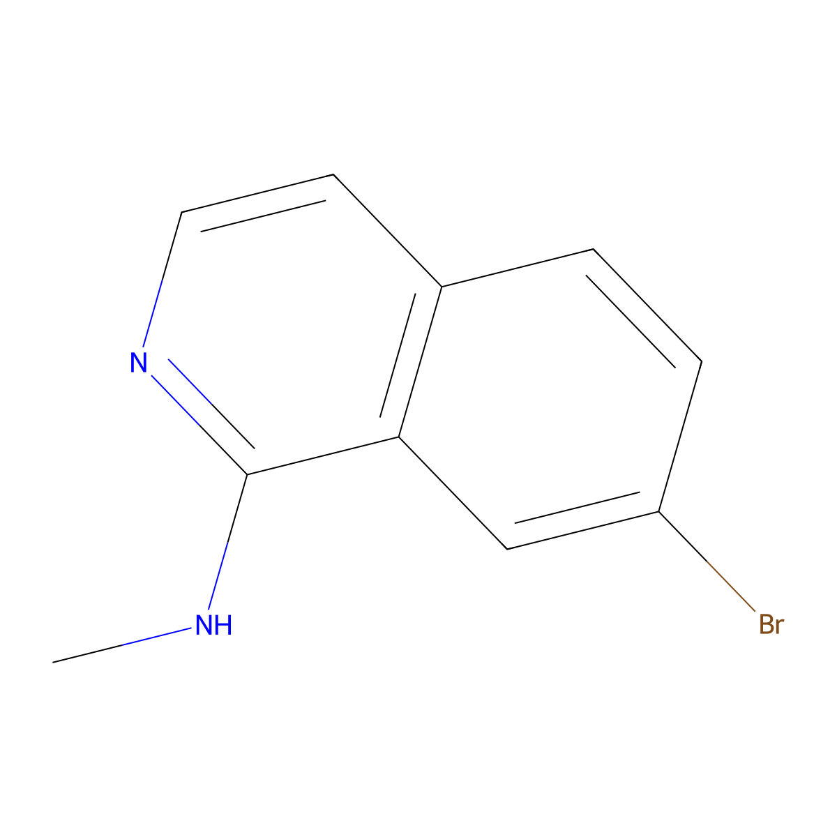 7-Bromo-N-methylisoquinolin-1-amine molecular structure, CAS 1546685-57-7