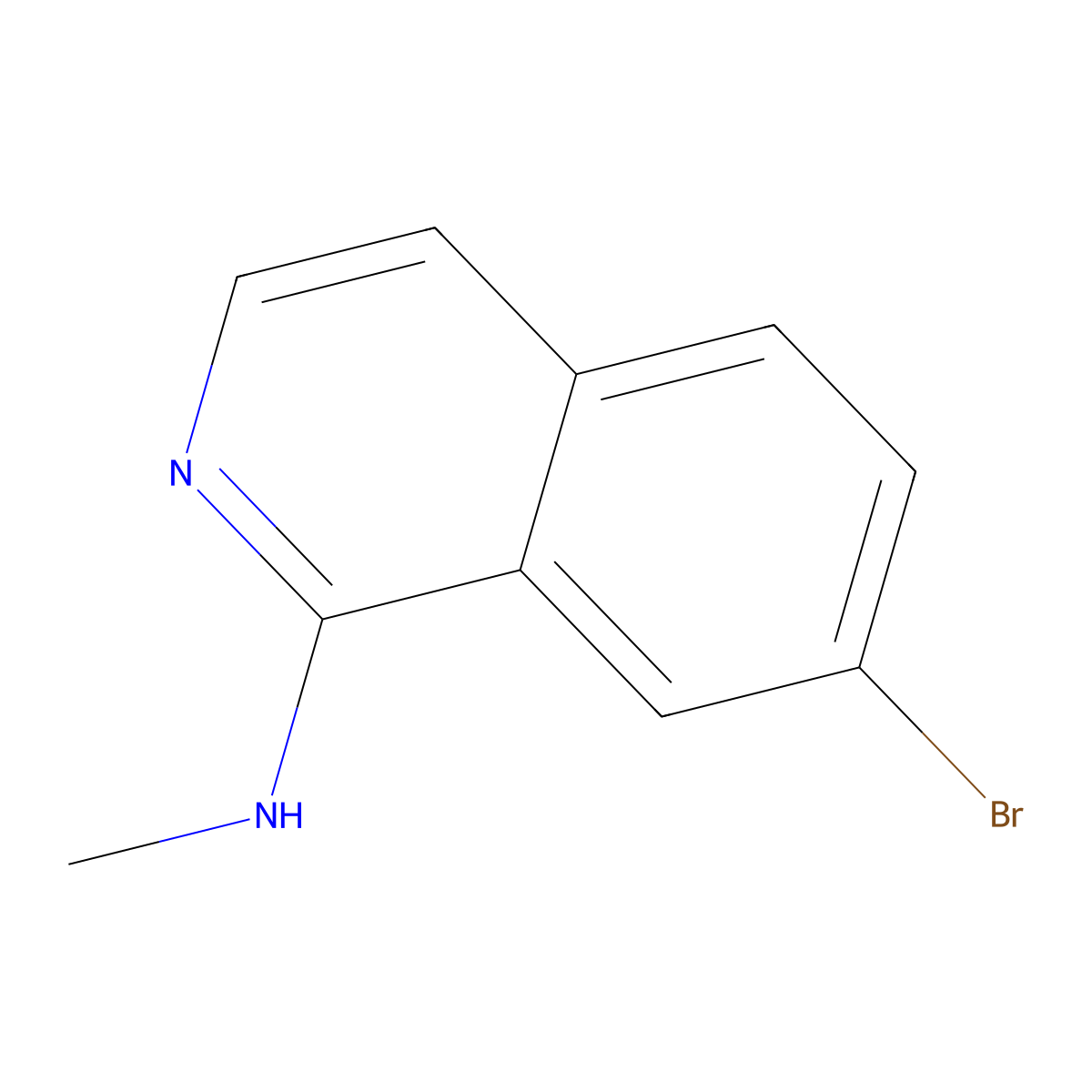 7-Bromo-N-methylisoquinolin-1-amine molecular structure, CAS 1546685-57-7