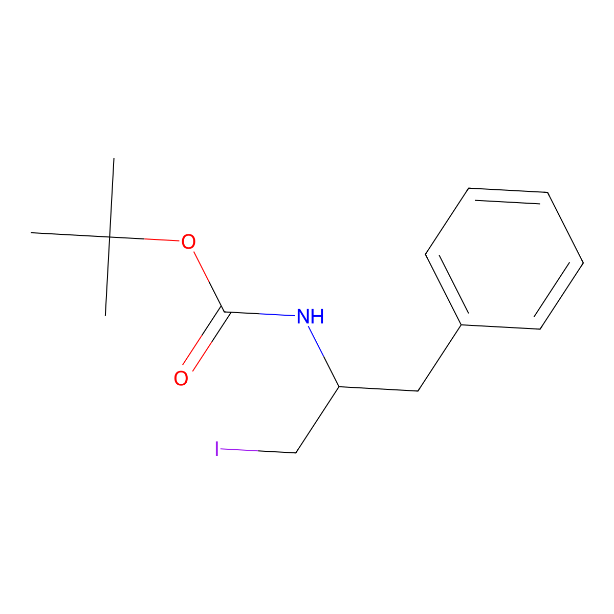 (S)-N-Boc-|A-(iodomethyl)benzeneethanamine molecular structure, CAS 154669-56-4