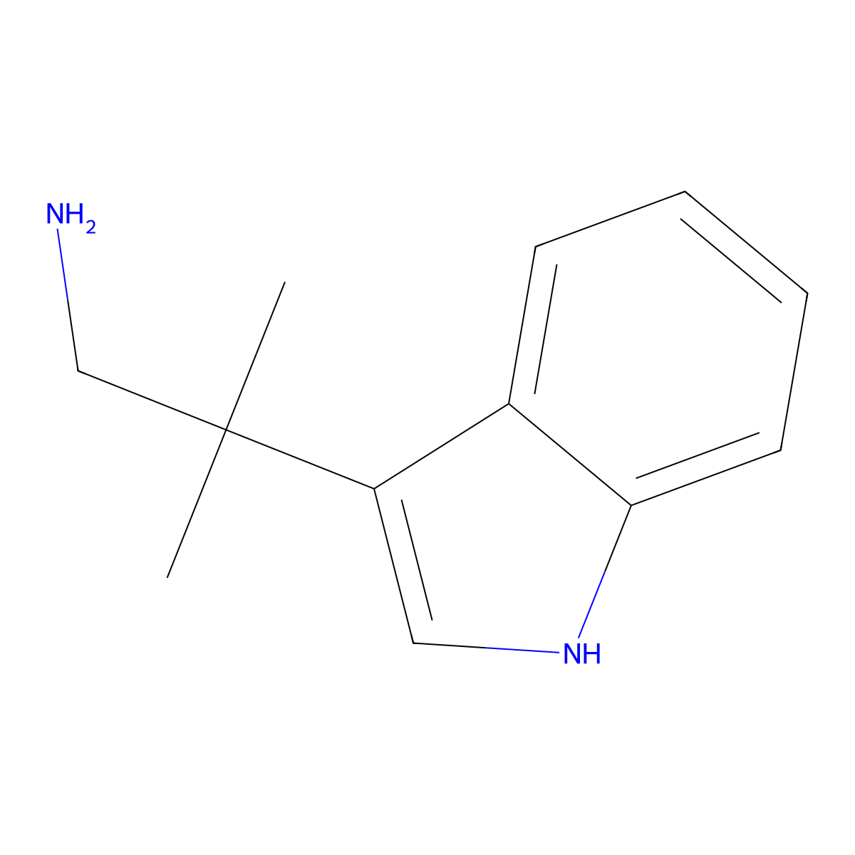 beta,beta-Dimethyl-1H-indole-3-ethanamine molecular structure, CAS 15467-31-9