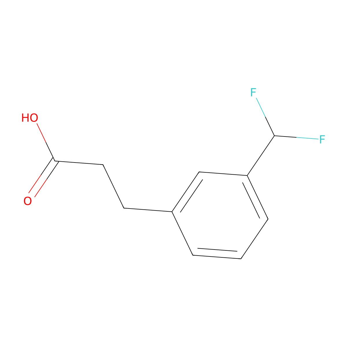 (3-(Difluoromethyl)phenyl)propanoic acid molecular structure, CAS 1546707-21-4