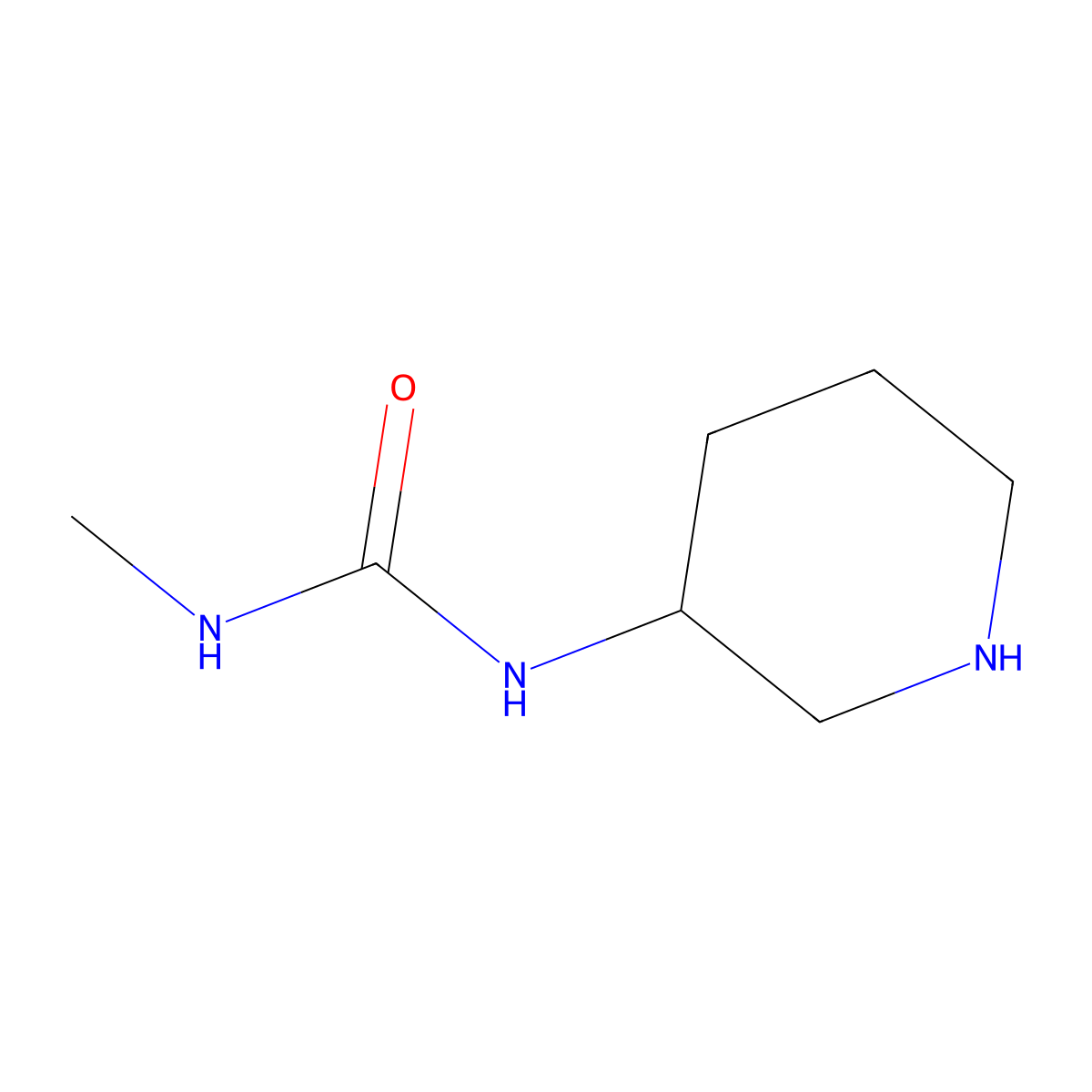 3-Methyl-1-(piperidin-3-yl)urea molecular structure, CAS 1546711-96-9