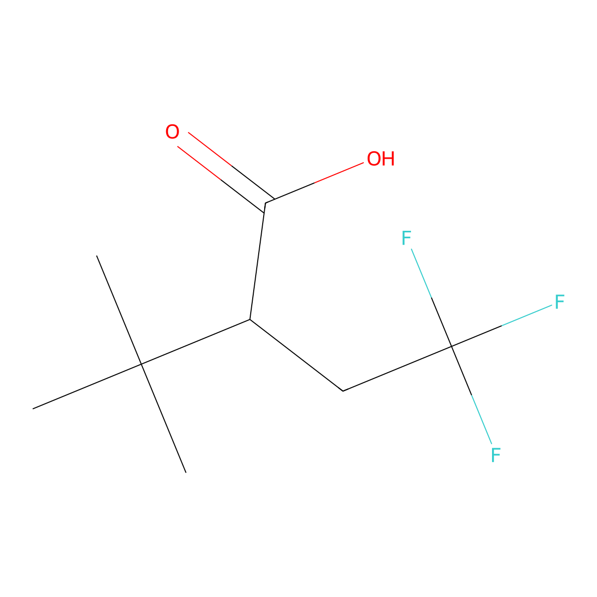 3,3-Dimethyl-2-(2,2,2-trifluoroethyl)butanoicacid molecular structure, CAS 1546738-49-1