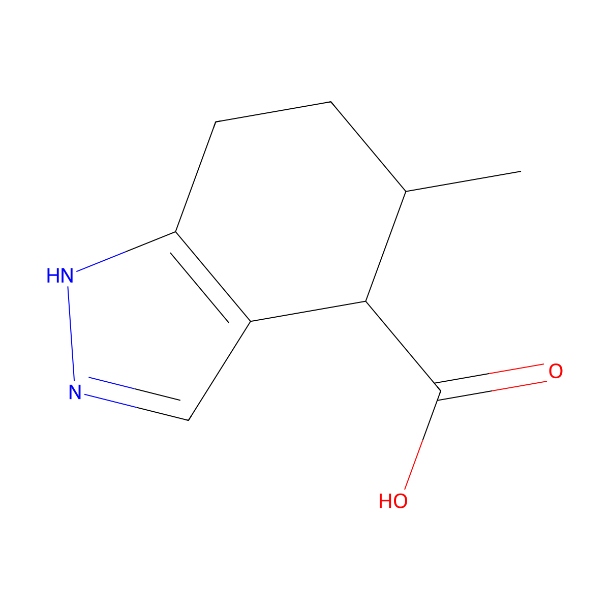 5-Methyl-4,5,6,7-tetrahydro-1H-indazole-4-carboxylic acid molecular structure, CAS 1546741-78-9