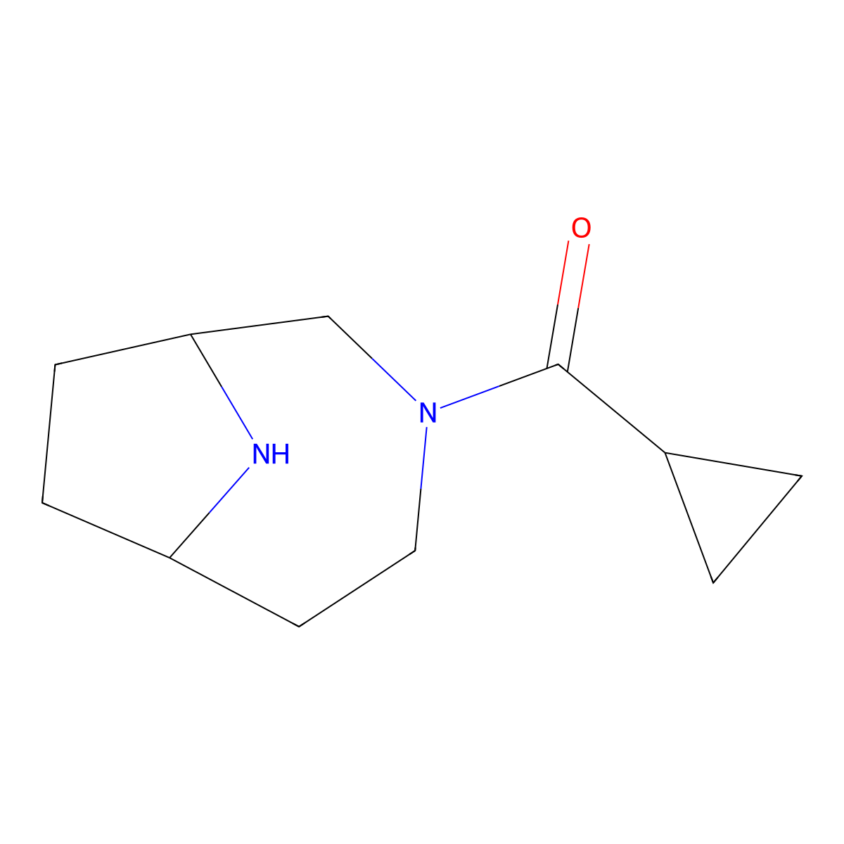 3,9-Diazabicyclo[4.2.1]nonan-3-yl(cyclopropyl)methanone molecular structure, CAS 1546751-67-0