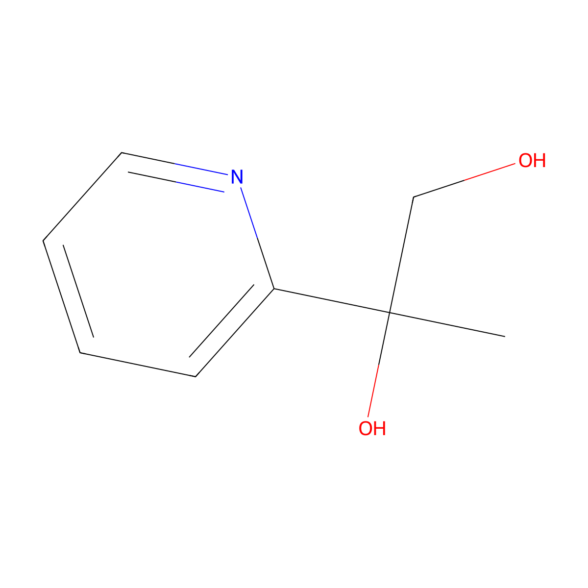 2-(Pyridin-2-yl)propane-1,2-diol molecular structure, CAS 1546780-37-3