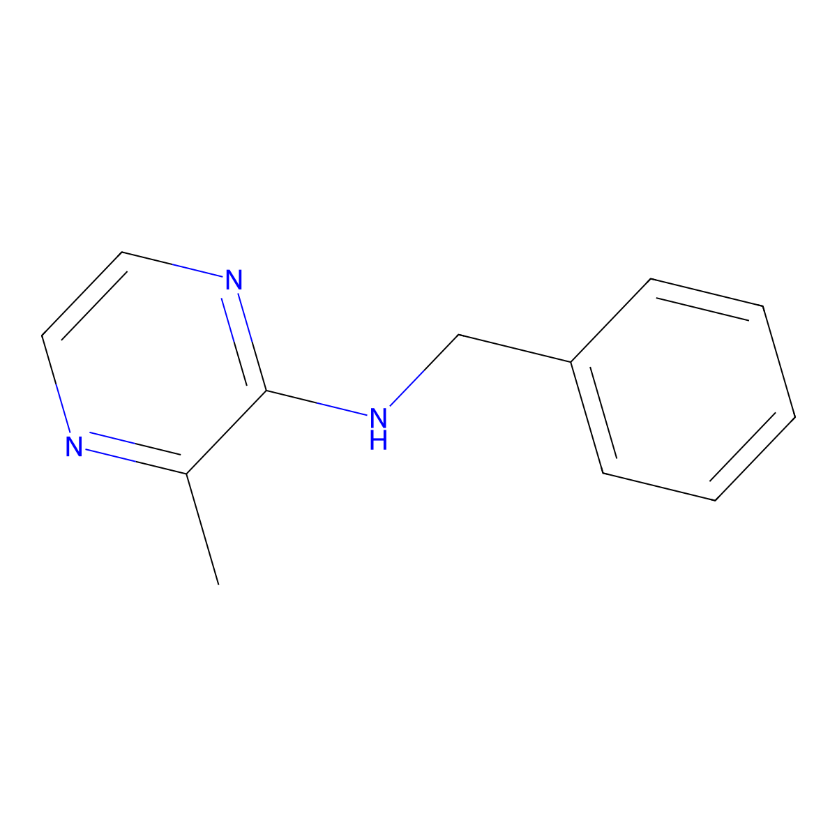 N-benzyl-3-methylpyrazin-2-amine molecular structure, CAS 1546786-38-2