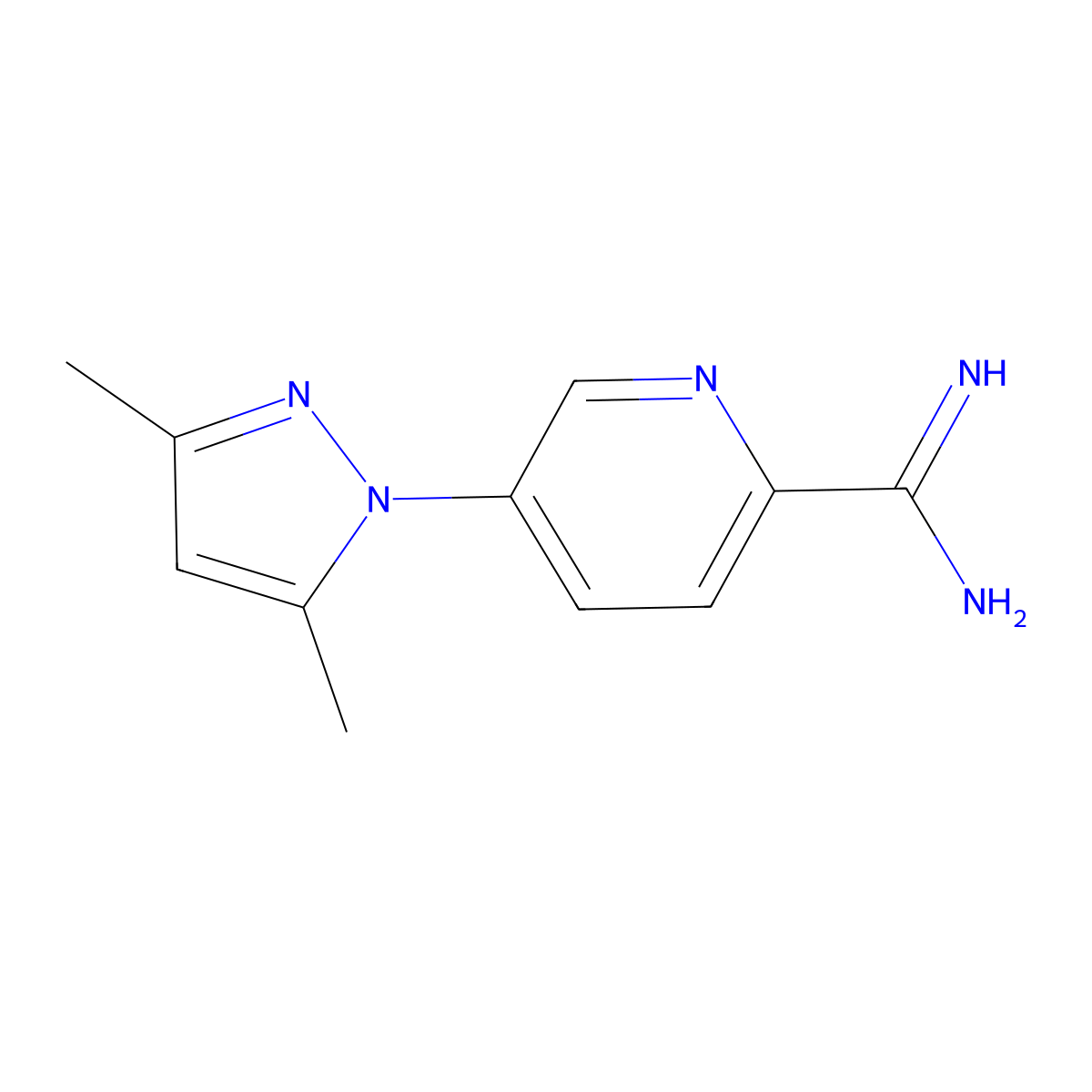 5-(3,5-Dimethyl-1H-pyrazol-1-yl)pyridine-2-carboximidamide molecular structure, CAS 1546795-68-9