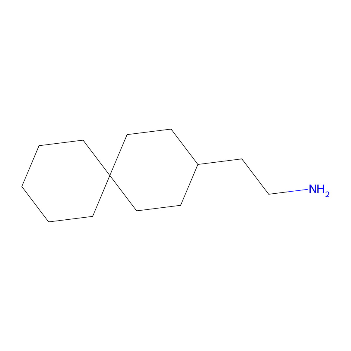 2-{Spiro[5.5]undecan-3-yl}ethan-1-amine molecular structure, CAS 1546797-01-6