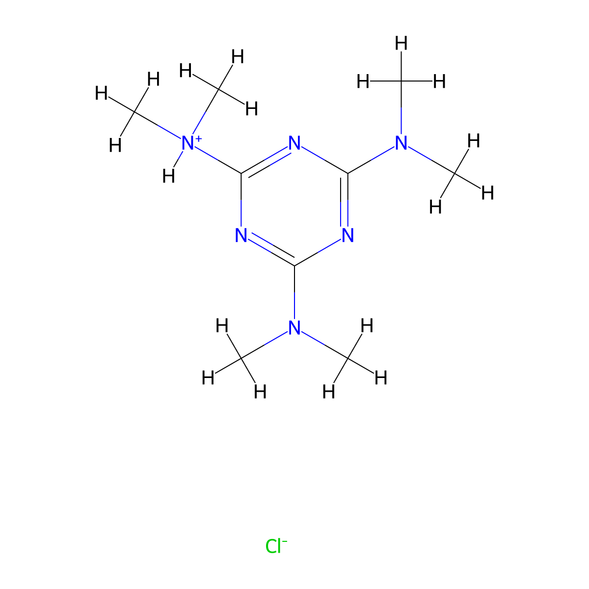 Melamine, hexamethyl-, hydrochloride molecular structure, CAS 15468-34-5