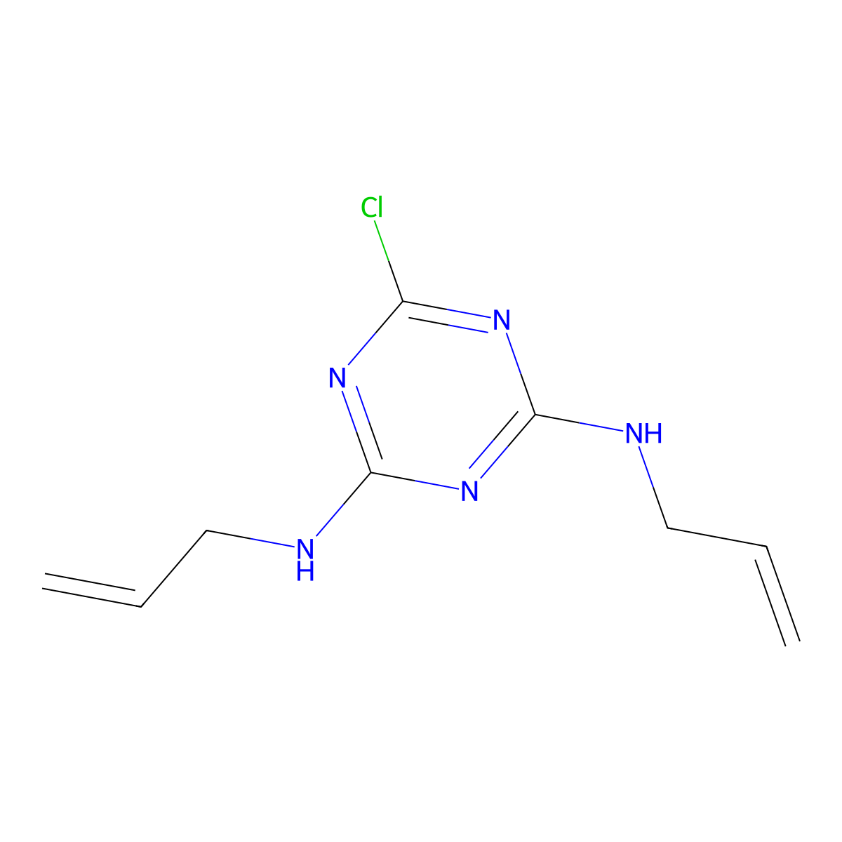 N,N'-Diallyl-6-chloro-1,3,5-triazine-2,4-diamine molecular structure, CAS 15468-86-7