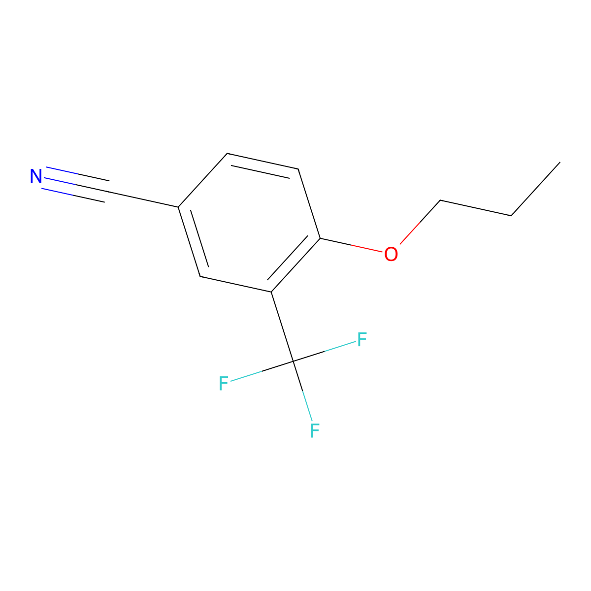 4-Propoxy-3-(trifluoromethyl)benzonitrile molecular structure, CAS 1546812-17-2
