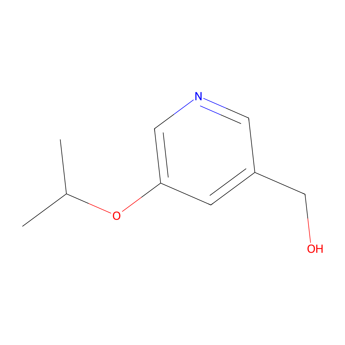 (5-Isopropoxypyridin-3-yl)methanol molecular structure, CAS 1546841-49-9