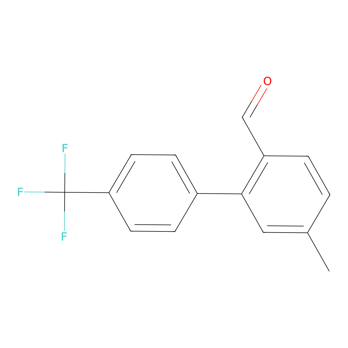 5-Methyl-4'-(trifluoromethyl)-[1,1'-biphenyl]-2-carbaldehyde molecular structure, CAS 1546846-90-5
