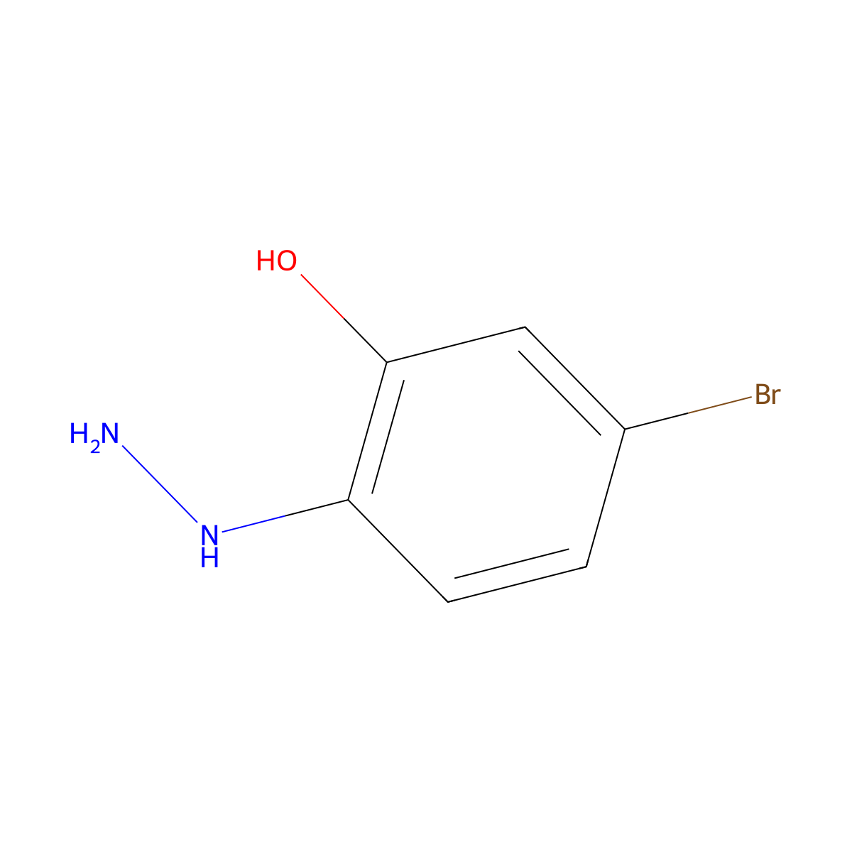 5-Bromo-2-hydrazinylphenol molecular structure, CAS 1546860-50-7