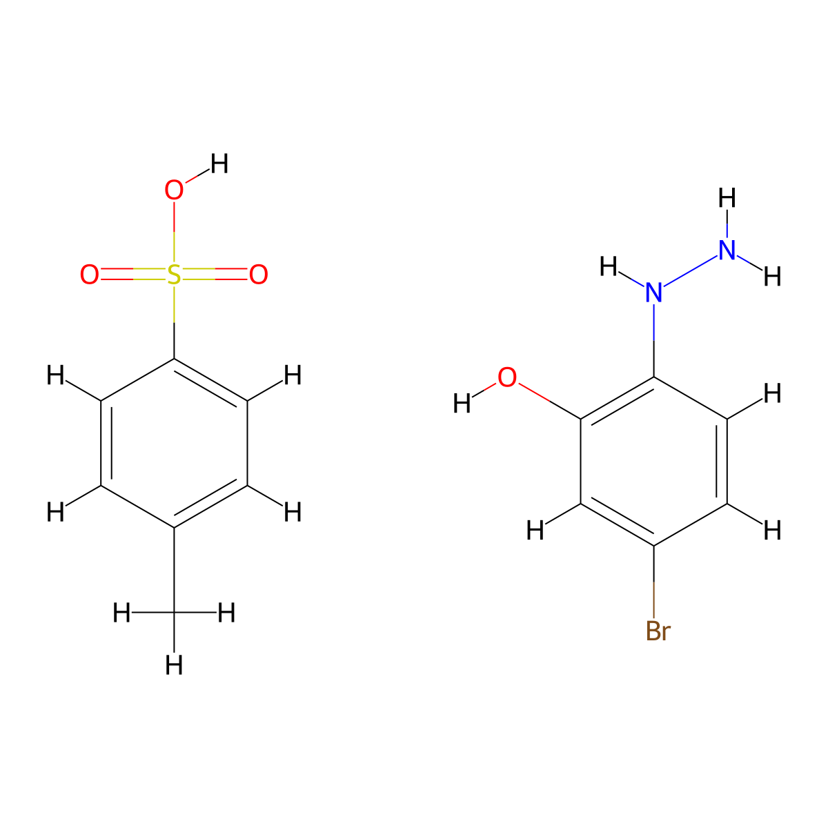 4-Methylbenzene-1-sulfonic acid; 5-bromo-2-hydrazinylphenol molecular structure, CAS 1546860-51-8