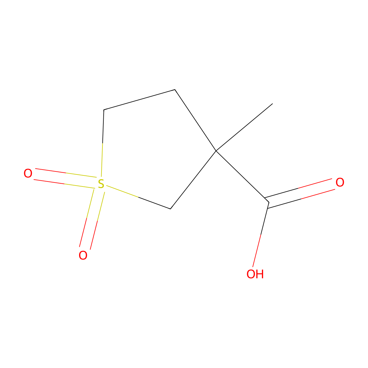 3-Methyltetrahydrothiophene-3-carboxylic acid 1,1-dioxide molecular structure, CAS 1546875-04-0