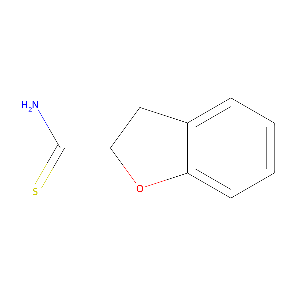 2,3-Dihydro-1-benzofuran-2-carbothioamide molecular structure, CAS 1546901-77-2