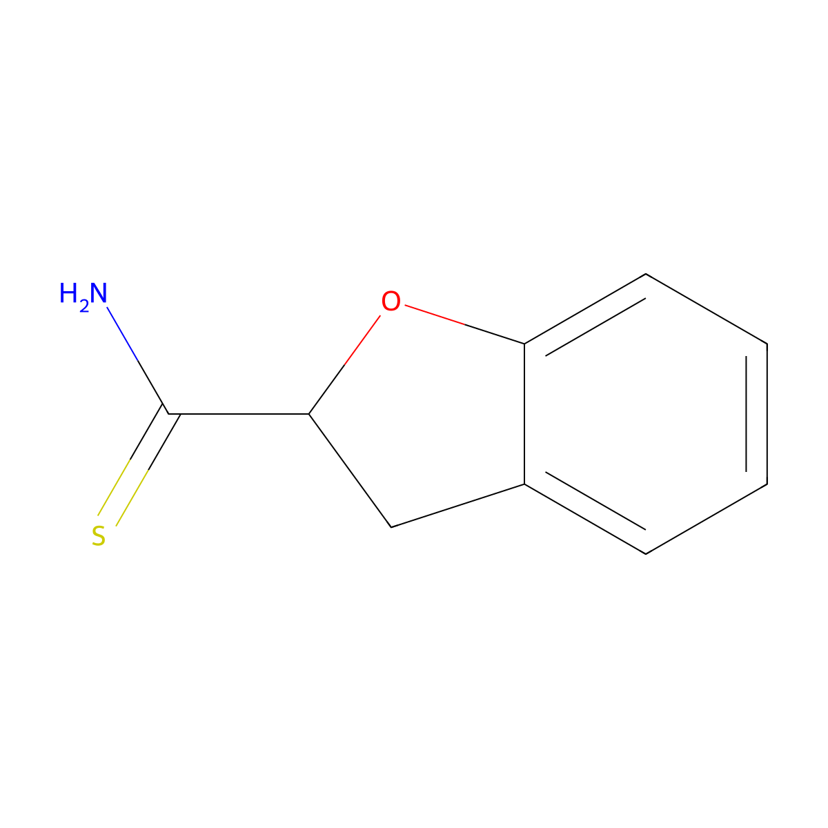 2,3-Dihydro-1-benzofuran-2-carbothioamide molecular structure, CAS 1546901-77-2