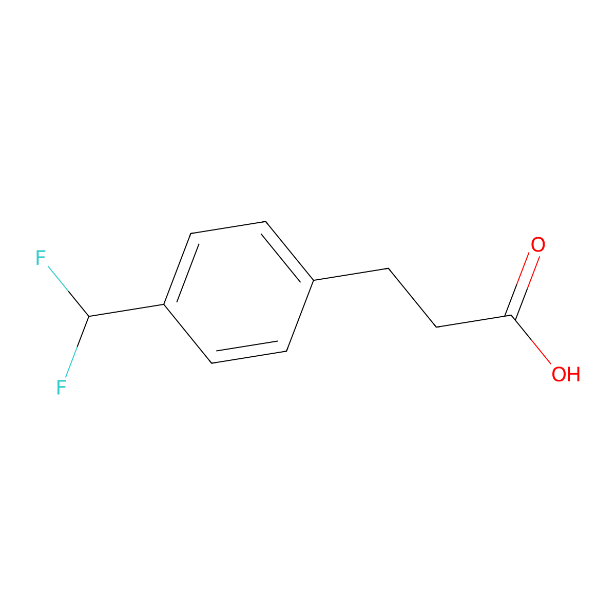 3-(4-(Difluoromethyl)phenyl)propanoic acid molecular structure, CAS 1546905-68-3