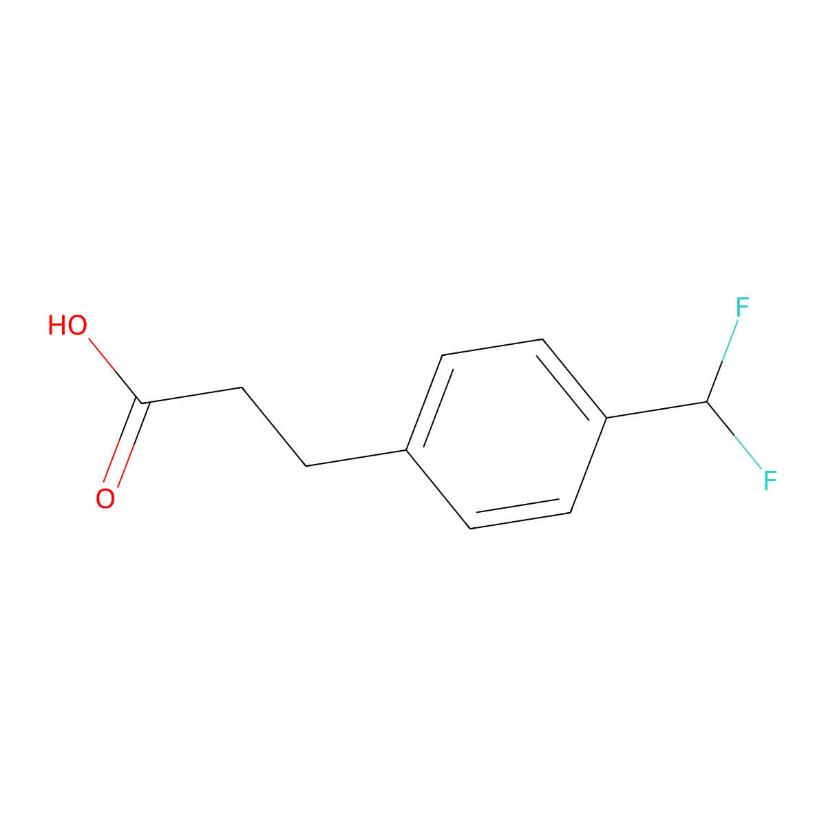 3-(4-(Difluoromethyl)phenyl)propanoic acid molecular structure, CAS 1546905-68-3