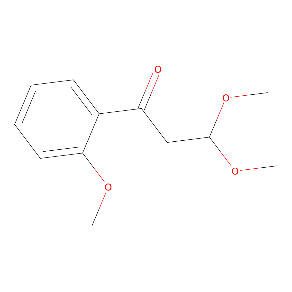 3,3-DImethoxy-1-(2-methoxyphenyl)propan-1-one molecular structure, CAS 1546914-13-9
