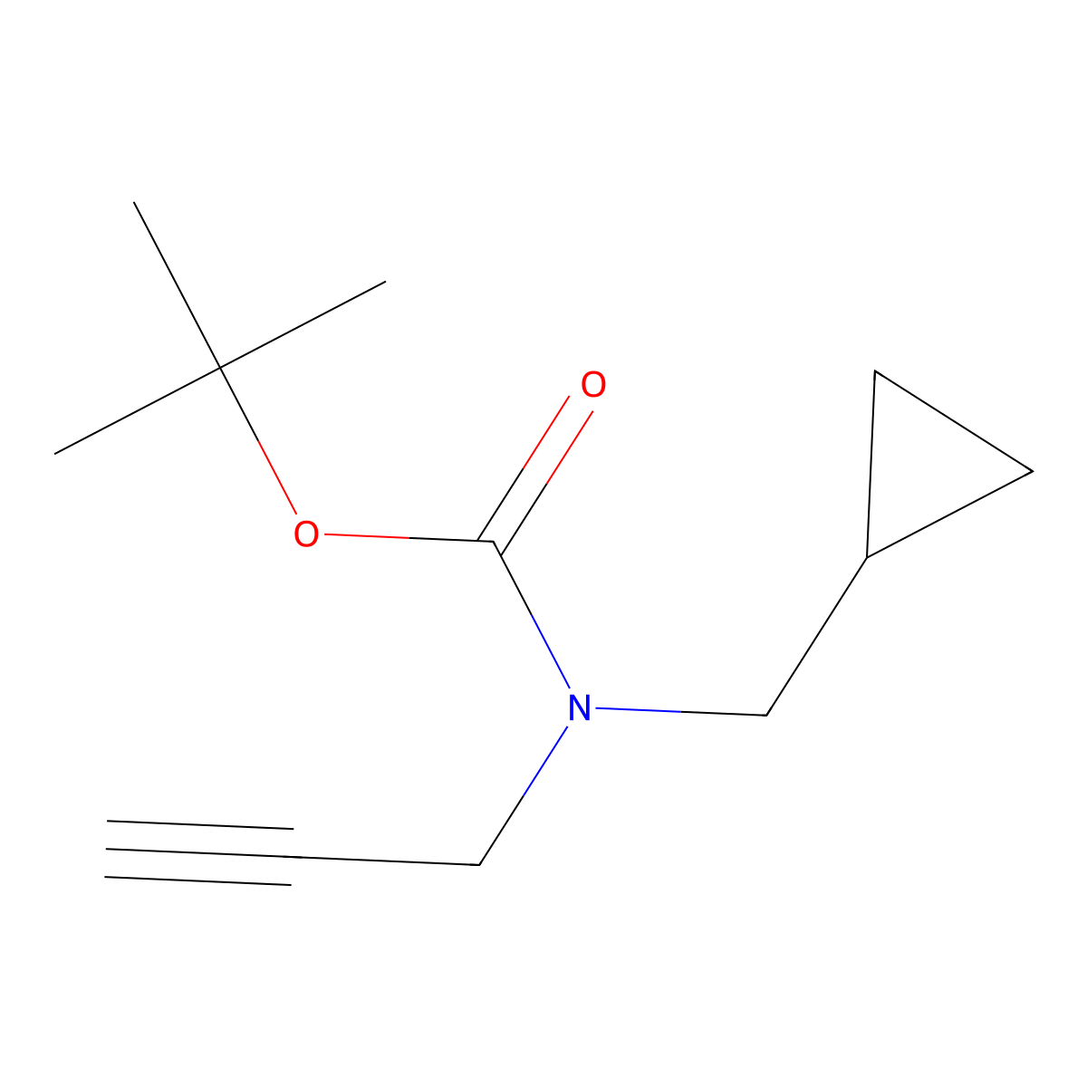 tert-butyl N-(cyclopropylmethyl)-N-(prop-2-yn-1-yl)carbamate molecular structure, CAS 1546915-91-6