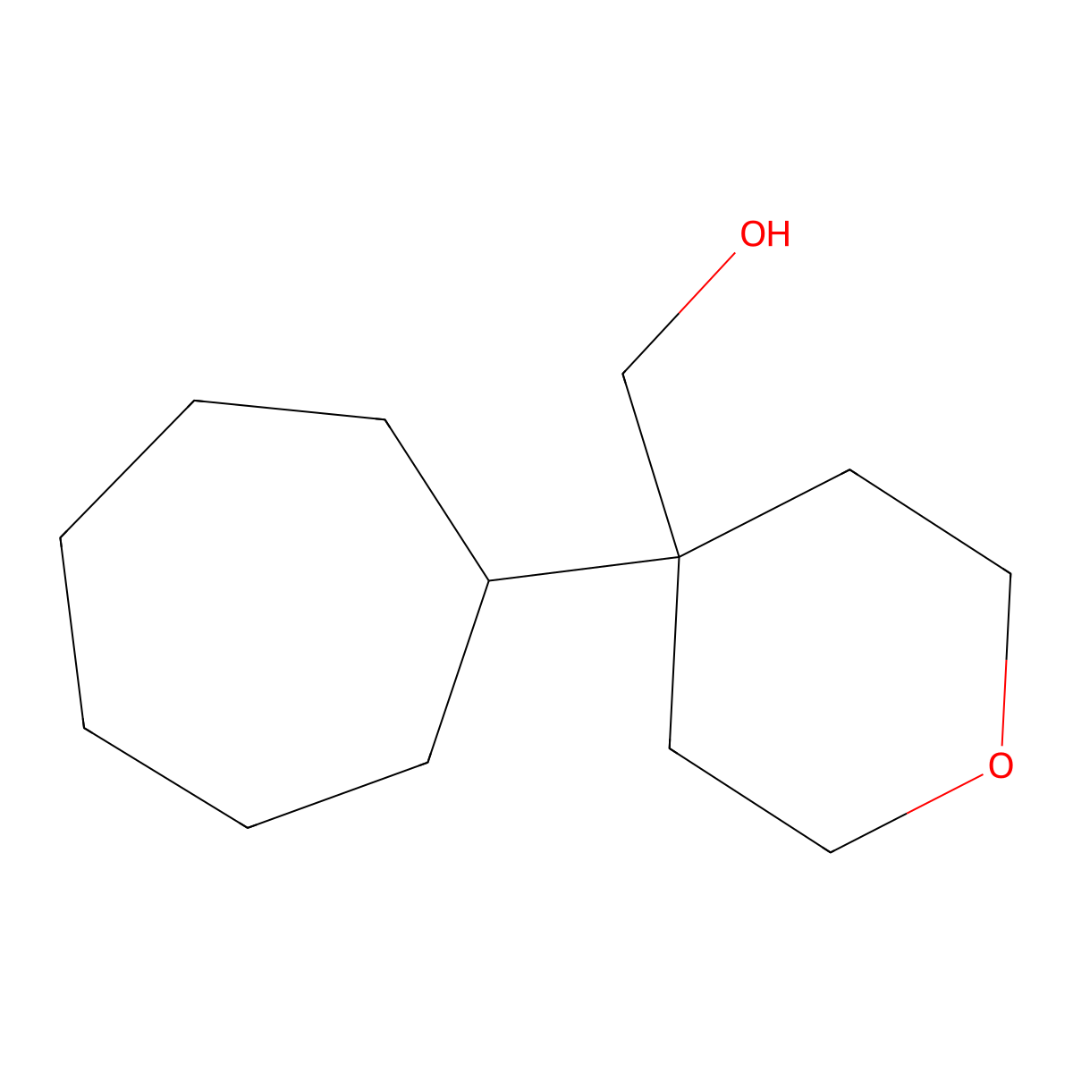 (4-Cycloheptyloxan-4-yl)methanol molecular structure, CAS 1546932-95-9