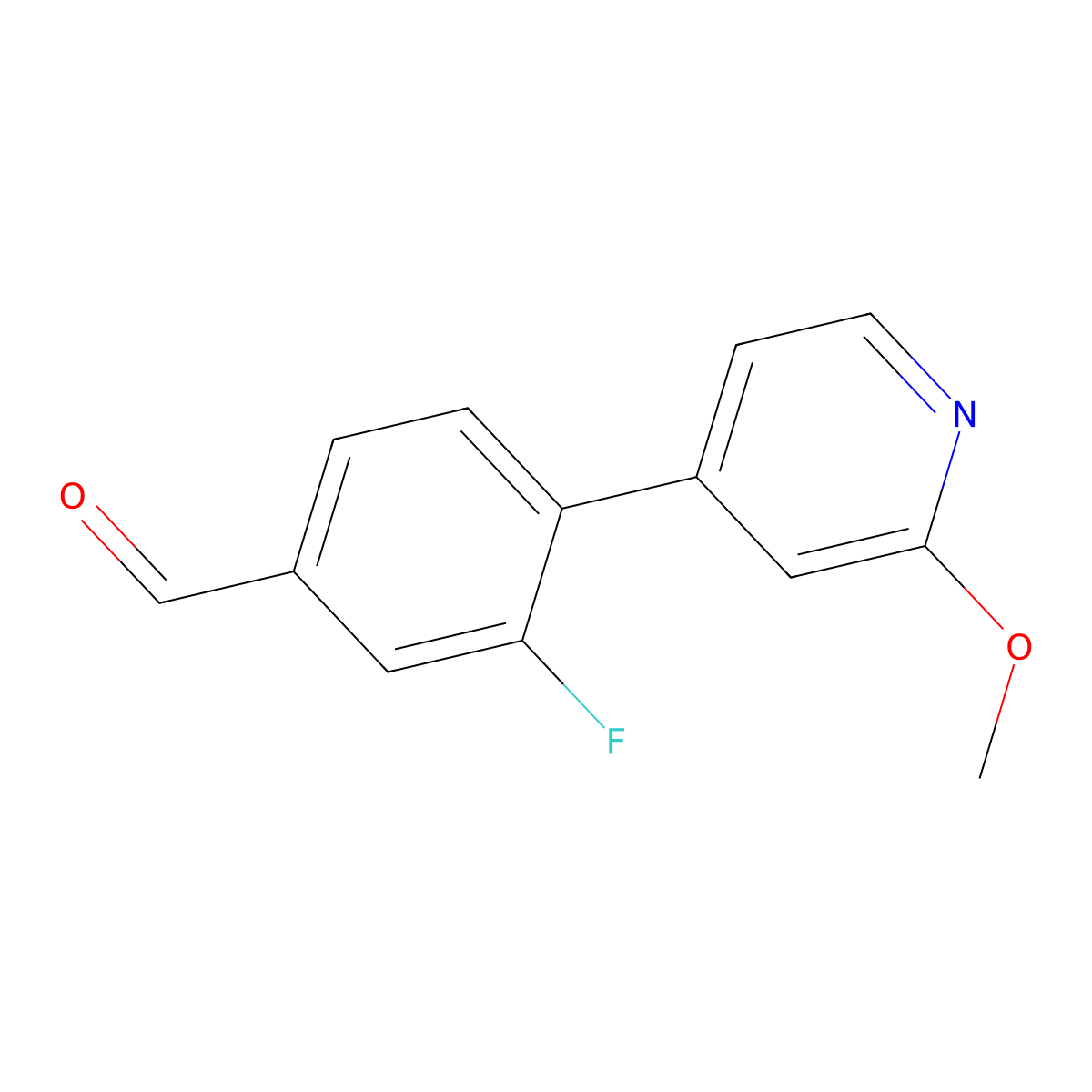 3-Fluoro-4-(2-methoxy-4-pyridinyl)benzaldehyde molecular structure, CAS 1546933-42-9