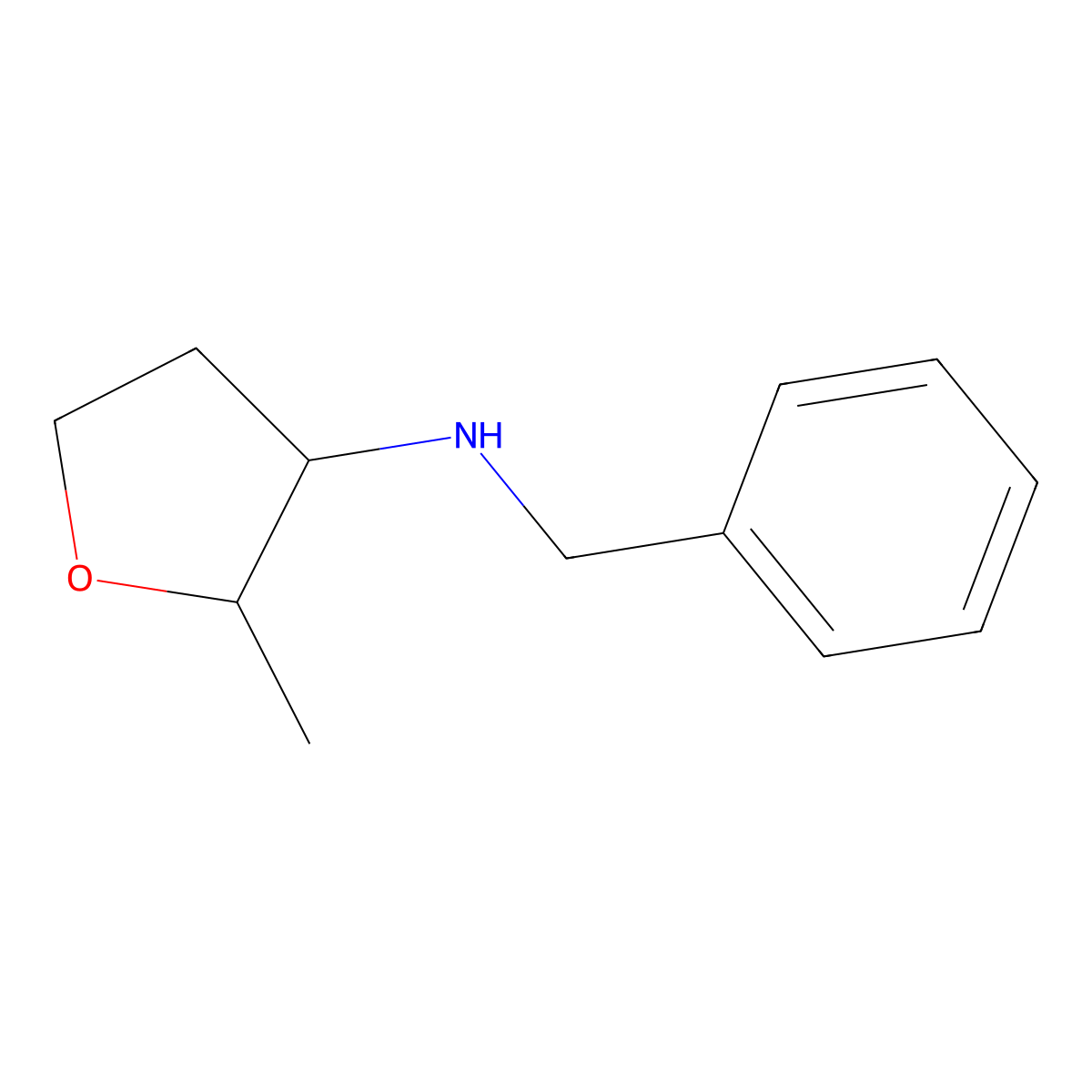 N-benzyl-2-methyloxolan-3-amine molecular structure, CAS 1546943-51-4
