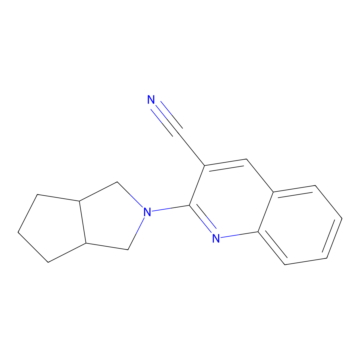 2-{Octahydrocyclopenta[c]pyrrol-2-yl}quinoline-3-carbonitrile molecular structure, CAS 1546949-08-9