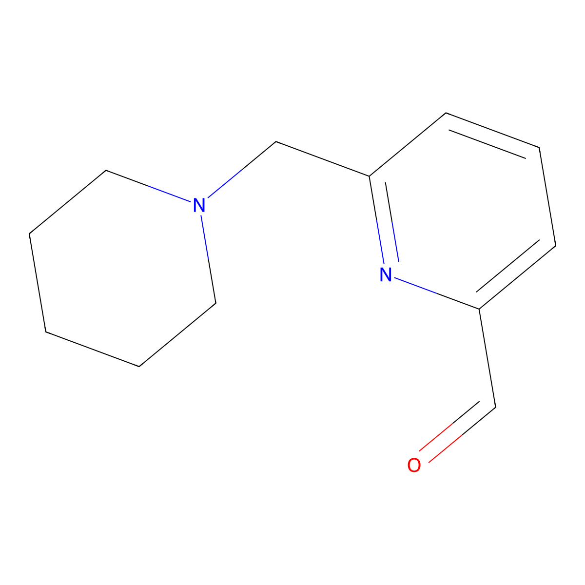 6-(Piperidin-1-ylmethyl)picolinaldehyde molecular structure, CAS 154696-34-1