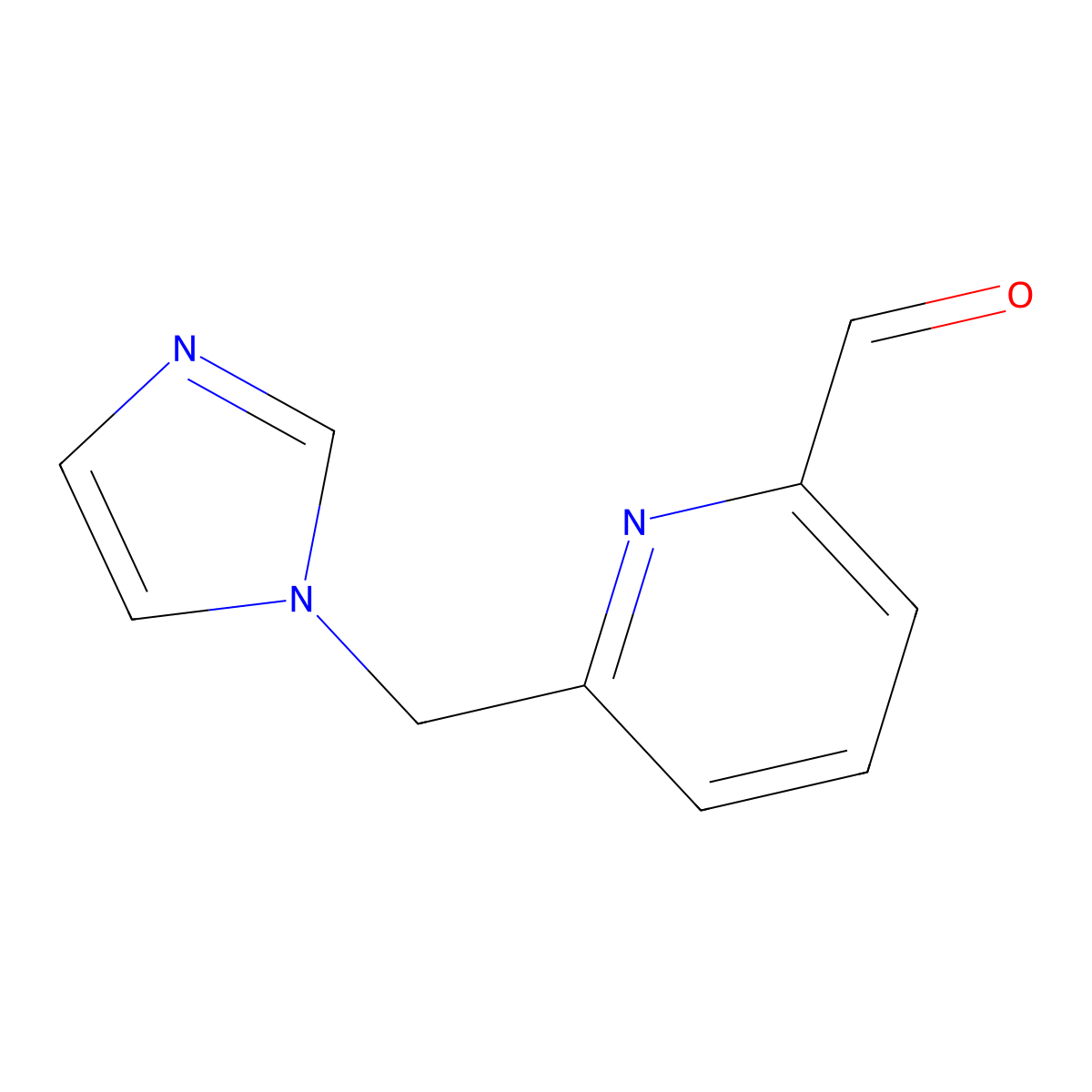 6-((1H-Imidazol-1-yl)methyl)picolinaldehyde molecular structure, CAS 154696-42-1
