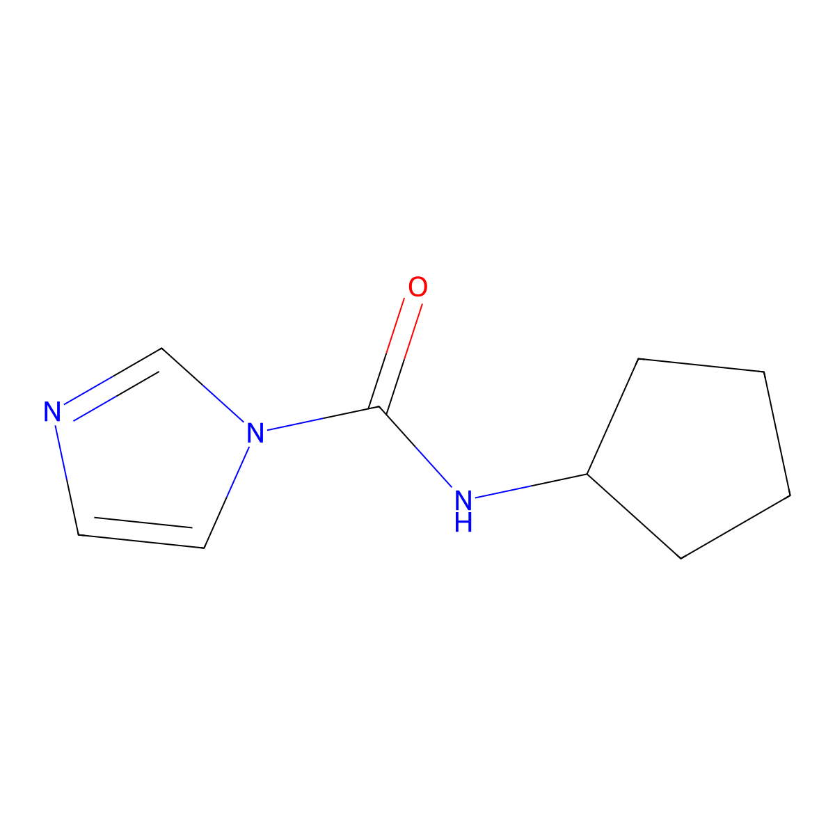 N-Cyclopentyl-1-imidazolecarboxamide molecular structure, CAS 154696-60-3