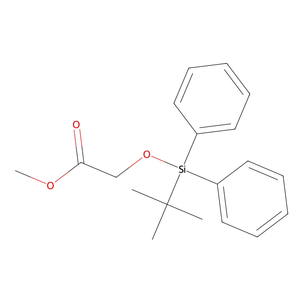 Methyl 2-((tert-butyldiphenylsilyl)oxy)acetate molecular structure, CAS 154698-92-7